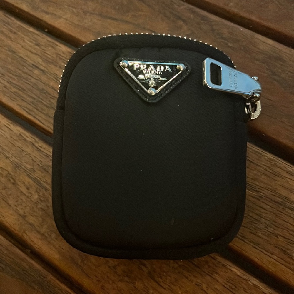 NEW! Re-Nylon Prada silver mini pouch